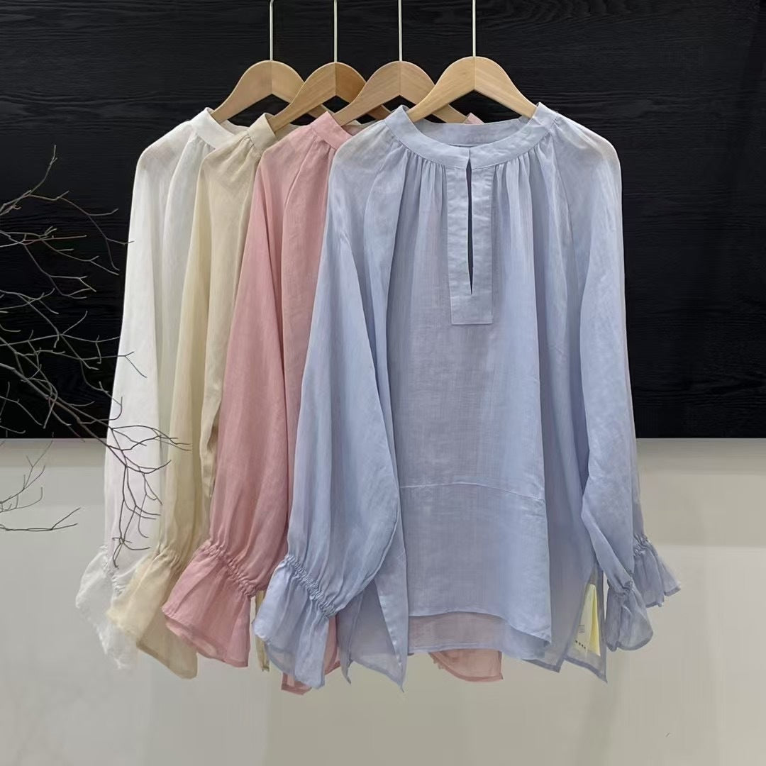 Design Sense Elegante Langarmbluse Alleskönner Shirt