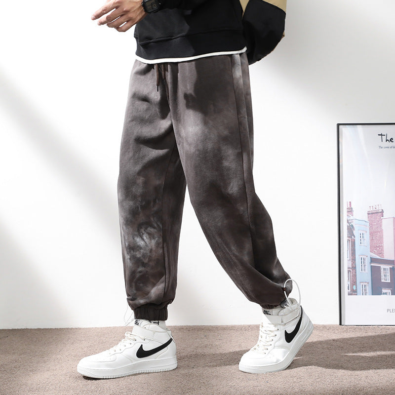 Elastischer Bund mit Kordelzug, knöchellange Sweatpants für Männer