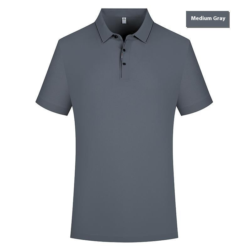 High-end Ice Silk Cool Breathable Light Luxury Temperament Polo Shirt