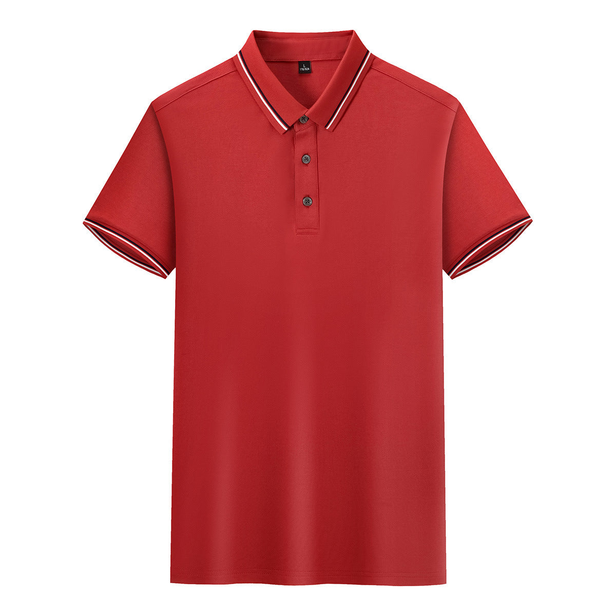 Silk Knitted Men's Short-sleeve Polo Shirt