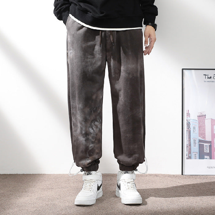 Elastischer Bund mit Kordelzug, knöchellange Sweatpants für Männer