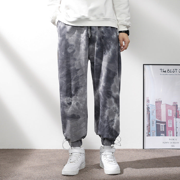 Elastischer Bund mit Kordelzug, knöchellange Sweatpants für Männer