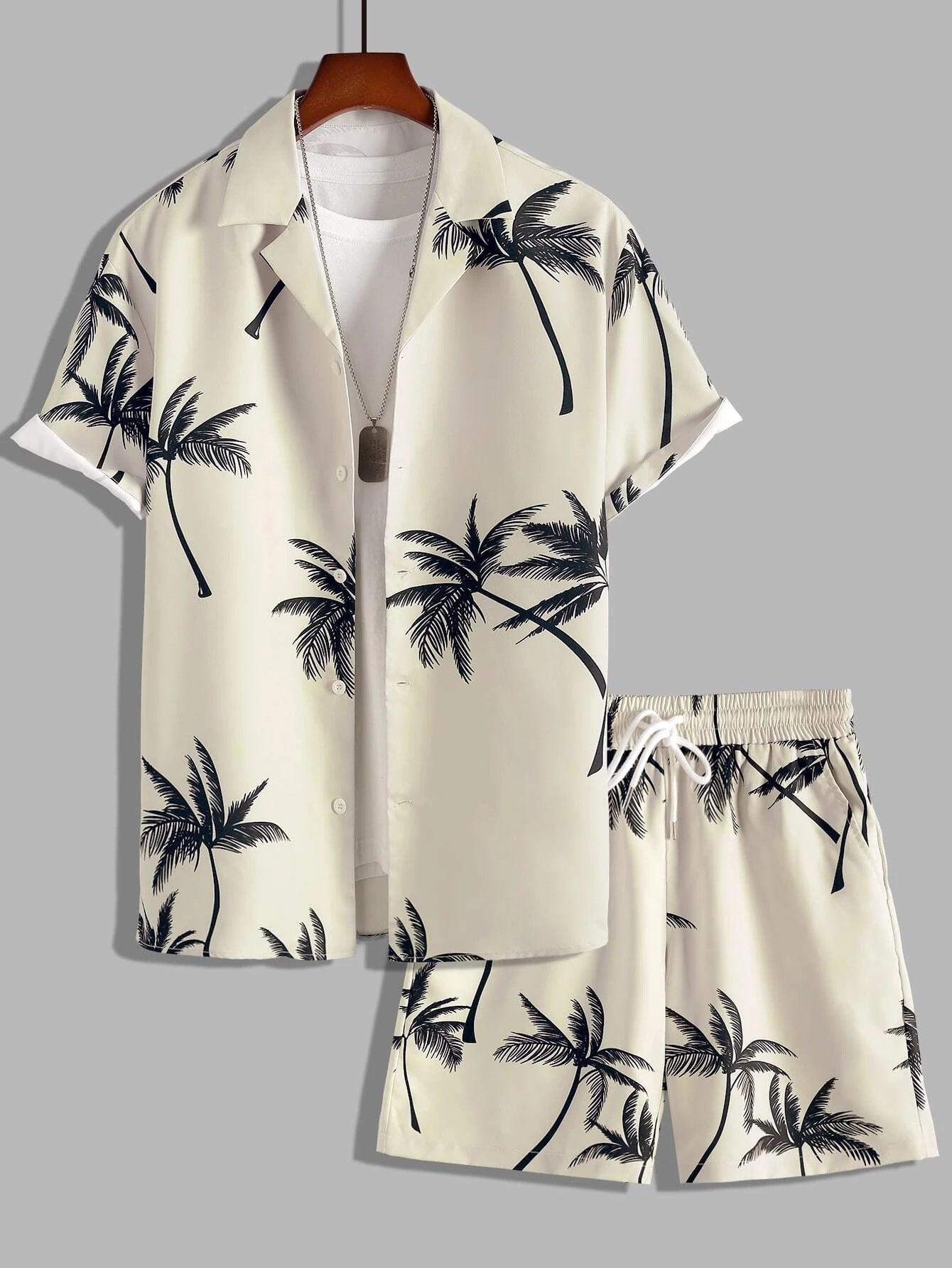 Men's Large Size Digital Printing Hawaiian Casual Short-sleeved Shirt Trendy Men's Shirt