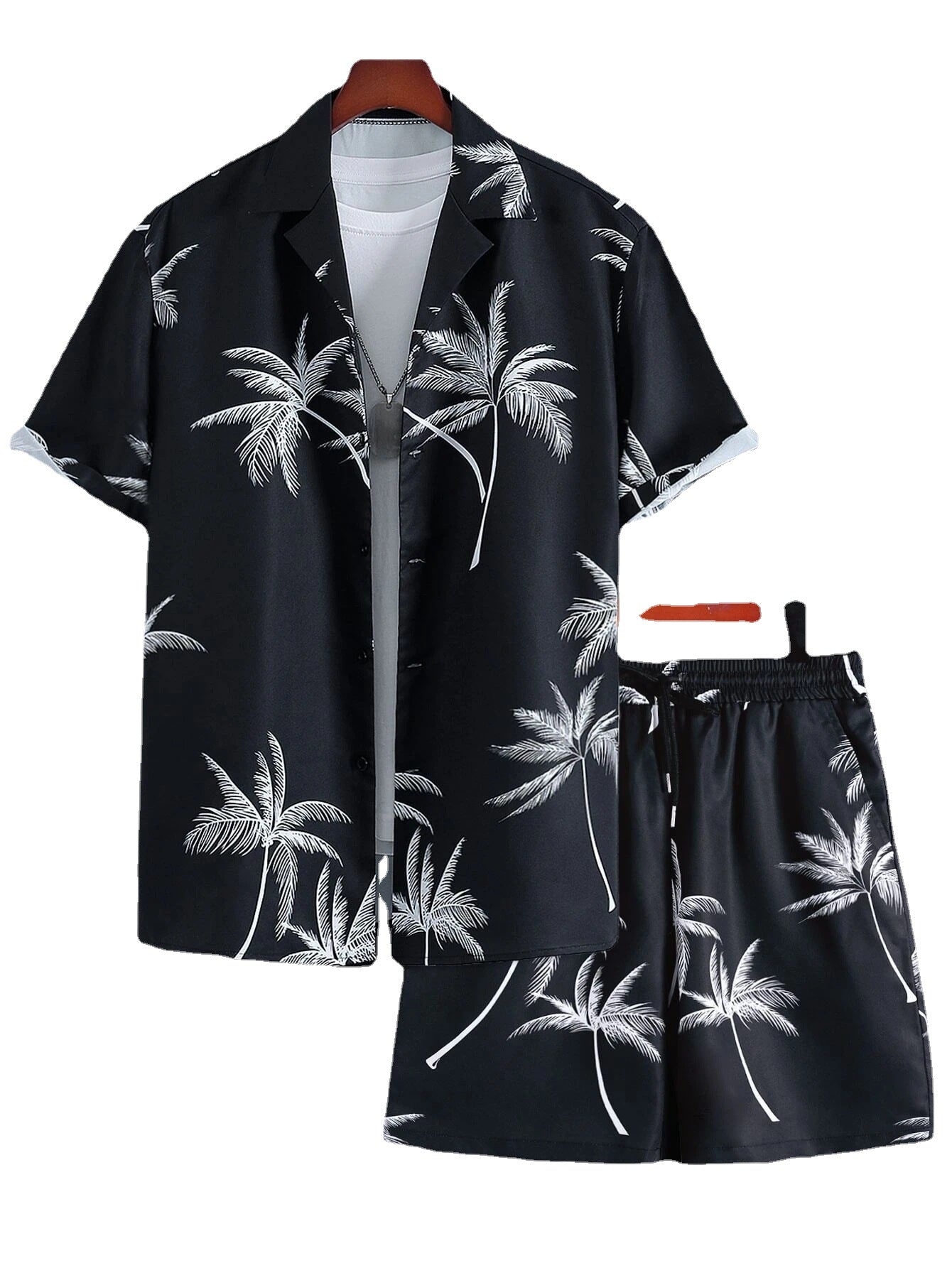 Men's Large Size Digital Printing Hawaiian Casual Short-sleeved Shirt Trendy Men's Shirt