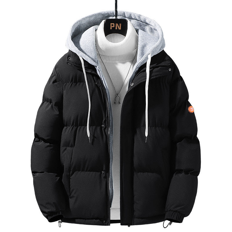 Cotton Outwear Men's Winter Clothing Winter New Trendyy Handsome Windproof Cold-resistant Warm Loose Large Size Hooded Cotton Outwear Men's Clothing