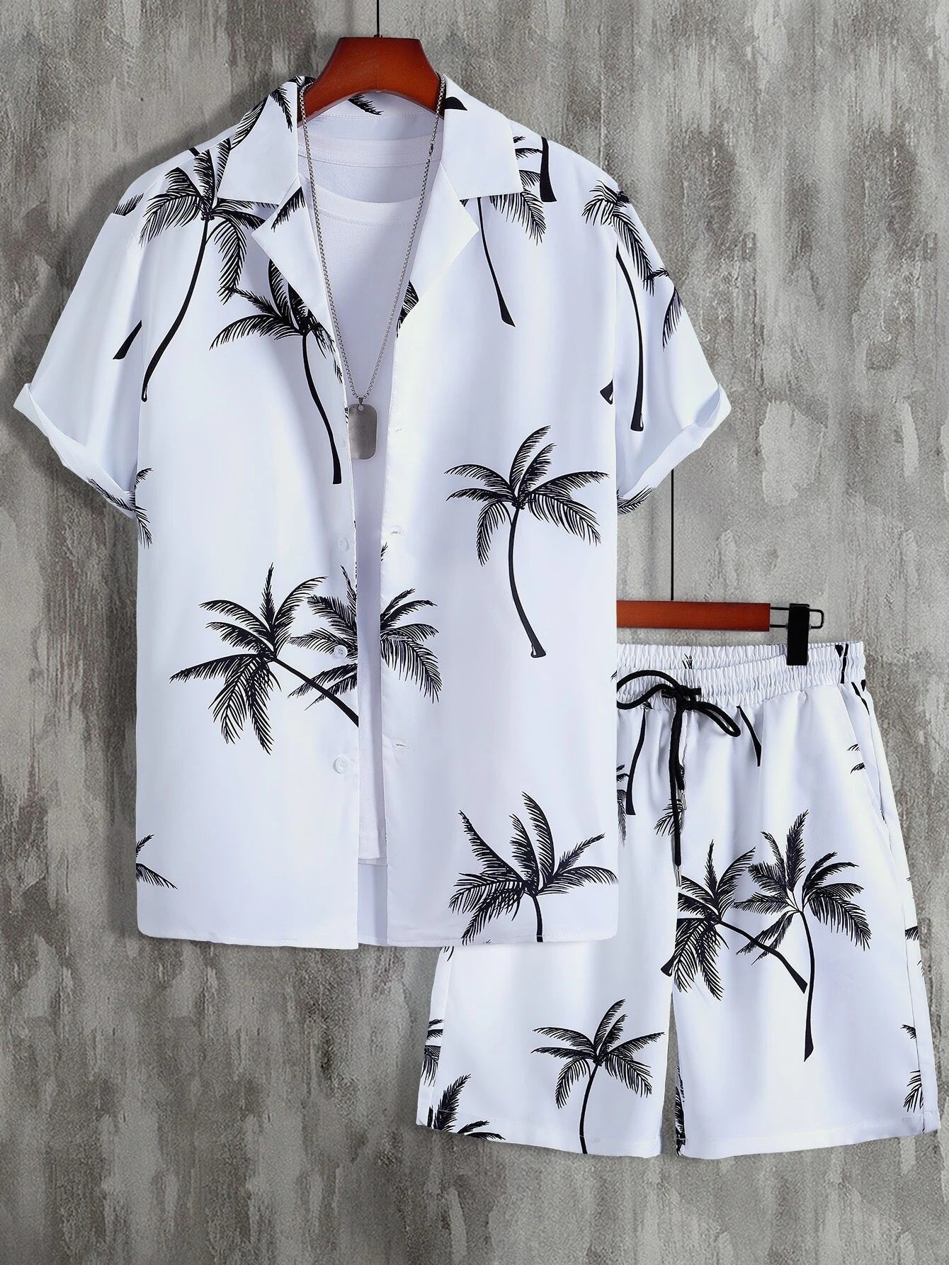 Men's Large Size Digital Printing Hawaiian Casual Short-sleeved Shirt Trendy Men's Shirt