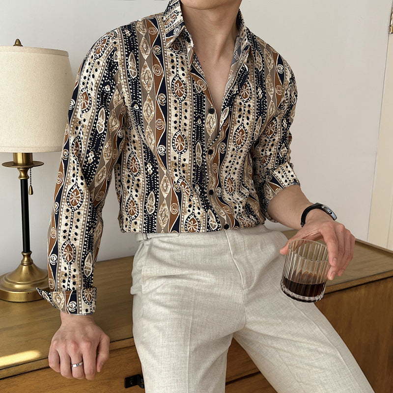 Men’s Floral & Pattern Print Shirt