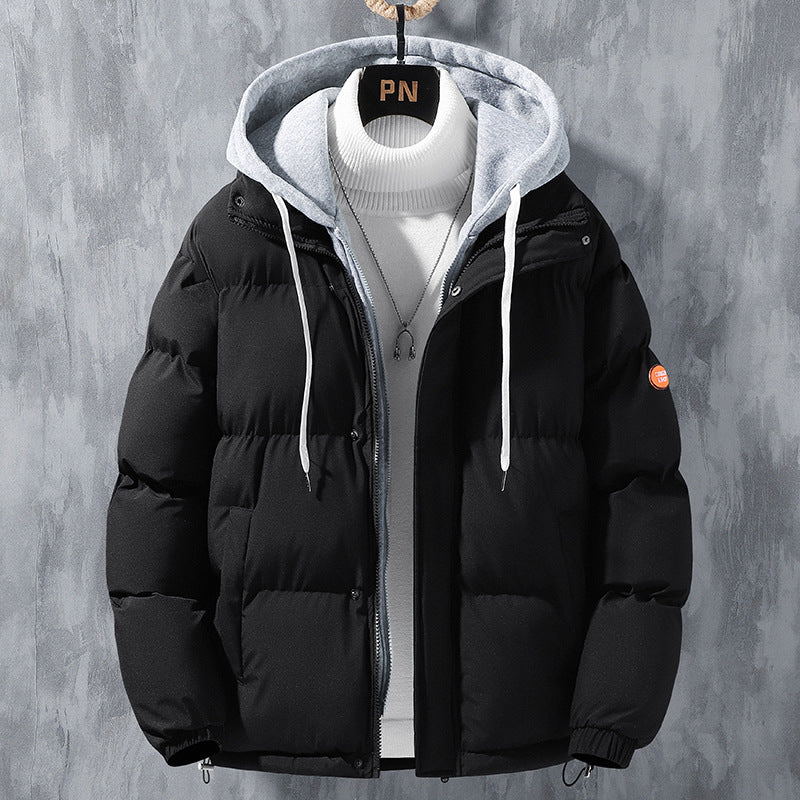 Cotton Outwear Men's Winter Clothing Winter New Trendyy Handsome Windproof Cold-resistant Warm Loose Large Size Hooded Cotton Outwear Men's Clothing