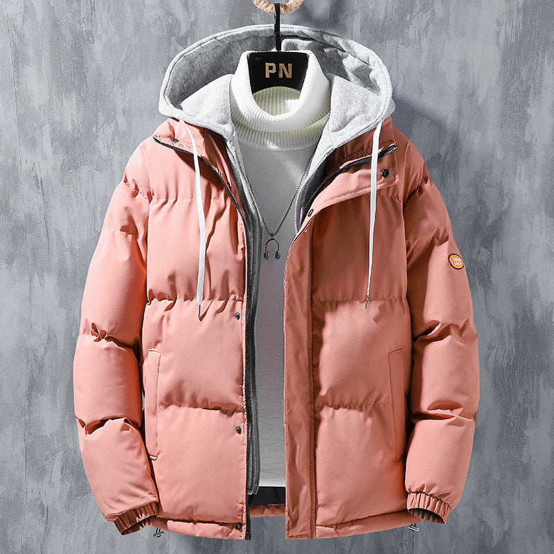 Cotton Outwear Men's Winter Clothing Winter New Trendyy Handsome Windproof Cold-resistant Warm Loose Large Size Hooded Cotton Outwear Men's Clothing