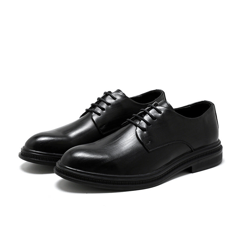 Summer British Phoenix Formal Business Suit Shoes Black Interior Height Increase
