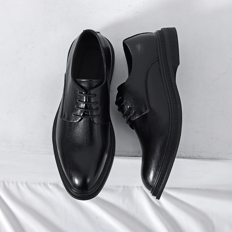 Summer British Phoenix Formal Business Suit Shoes Black Interior Height Increase