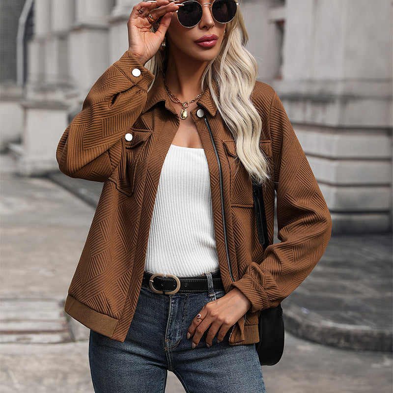 Lapel Cardigan Autumn New Women's Clothing Jacket