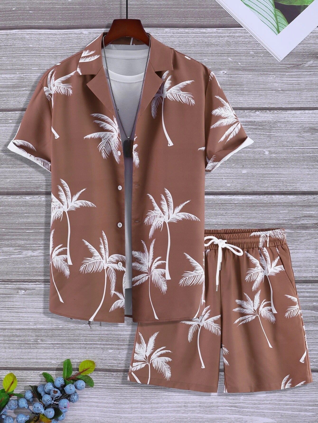 Men's Large Size Digital Printing Hawaiian Casual Short-sleeved Shirt Trendy Men's Shirt