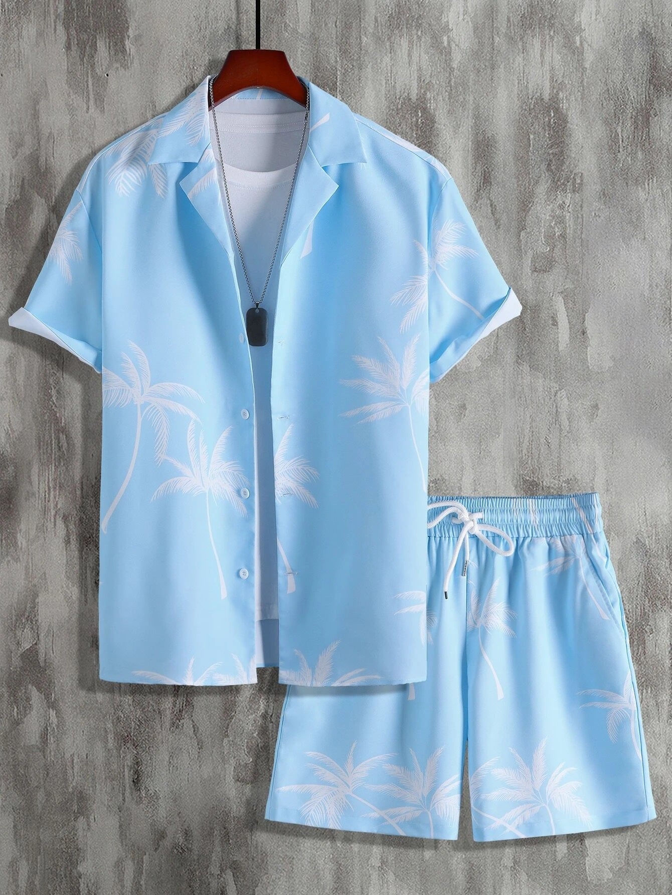 Men's Large Size Digital Printing Hawaiian Casual Short-sleeved Shirt Trendy Men's Shirt