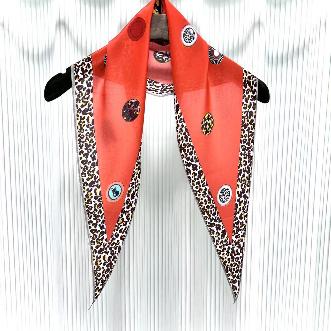 Diamond Neckerchief Crepe De Chine Scarf