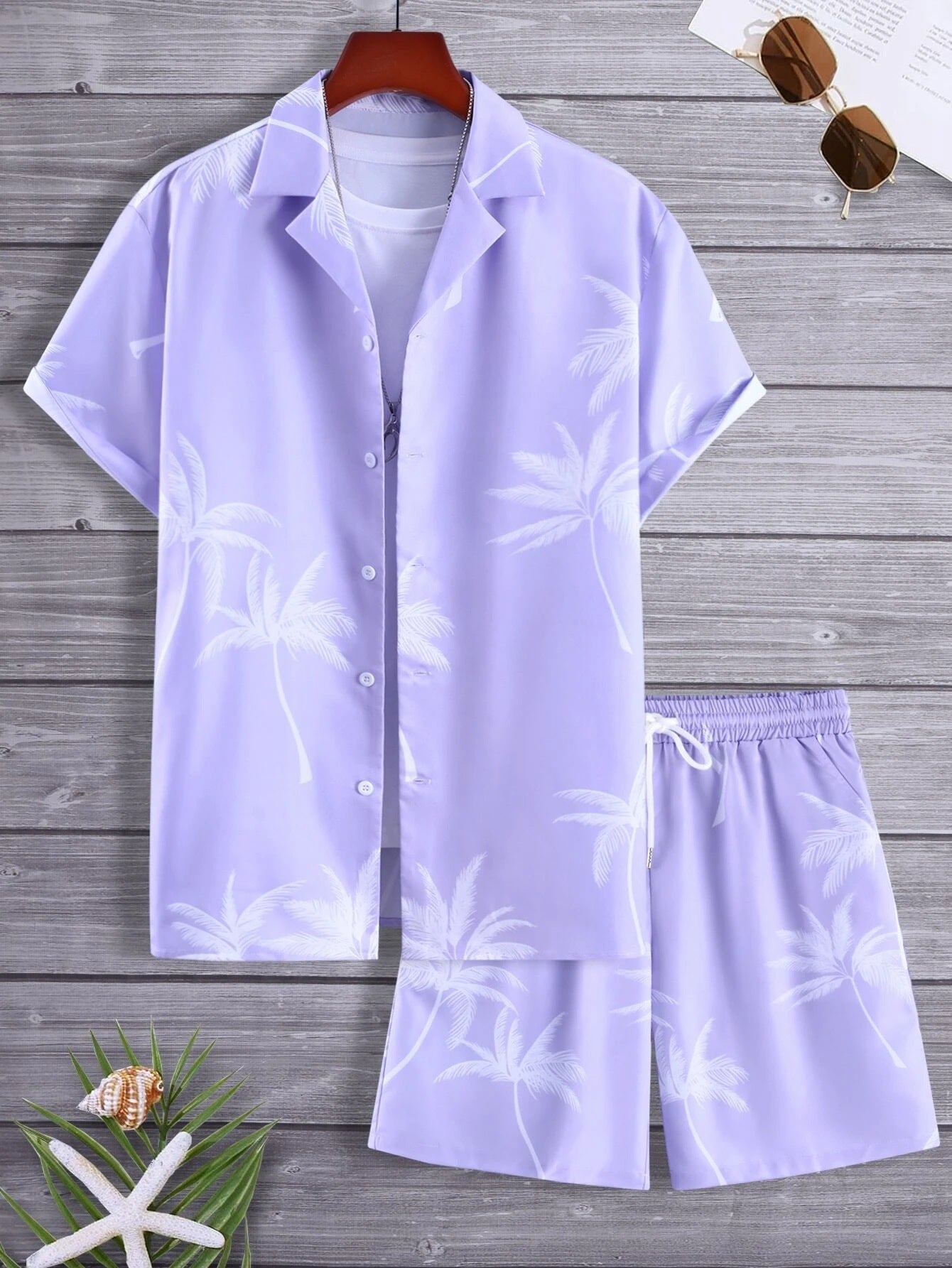 Men's Large Size Digital Printing Hawaiian Casual Short-sleeved Shirt Trendy Men's Shirt