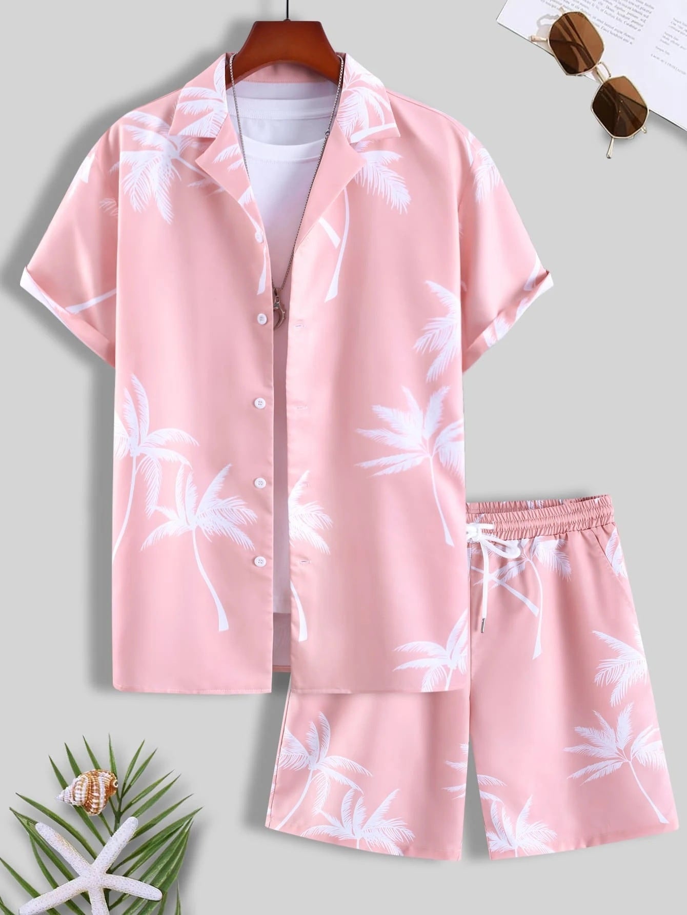 Men's Large Size Digital Printing Hawaiian Casual Short-sleeved Shirt Trendy Men's Shirt