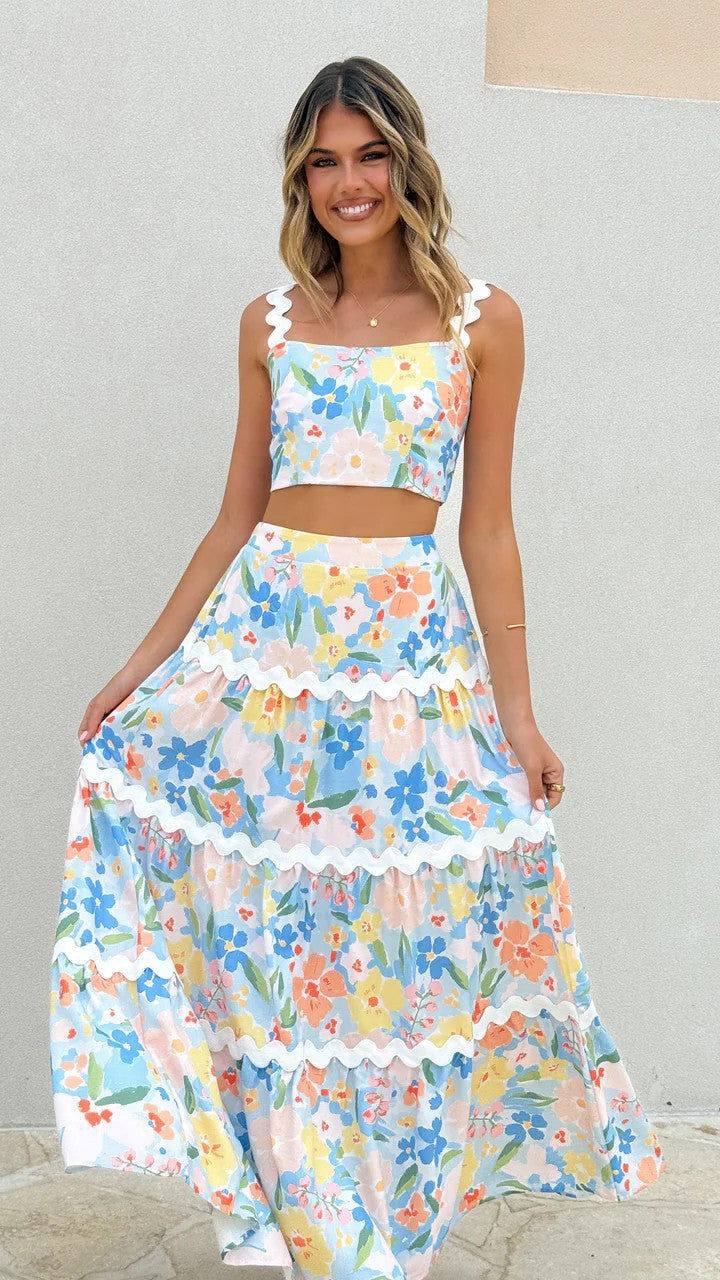 European And American Lace Sling Skirt Two-piece Set