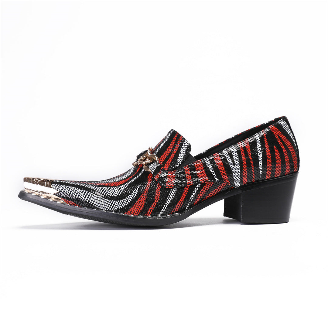 Formal Wear Business Height Increasing New Cowhide High Leather Shoes