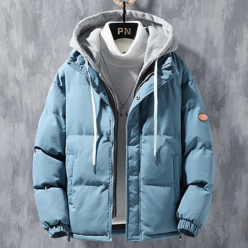Cotton Outwear Men's Winter Clothing Winter New Trendyy Handsome Windproof Cold-resistant Warm Loose Large Size Hooded Cotton Outwear Men's Clothing