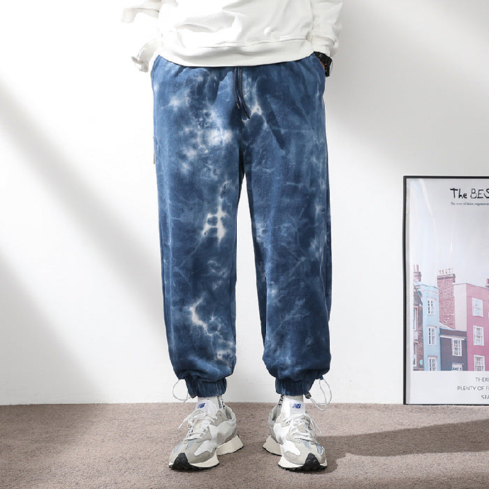 Elastischer Bund mit Kordelzug, knöchellange Sweatpants für Männer