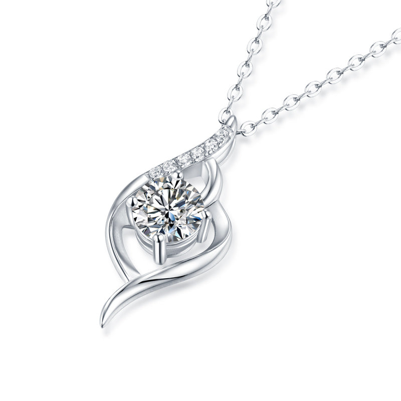 Ein schönes Stadt Luxus Mode Diamant Anhänger Halskette Set mit Mosan Diamant Silber Schmuck