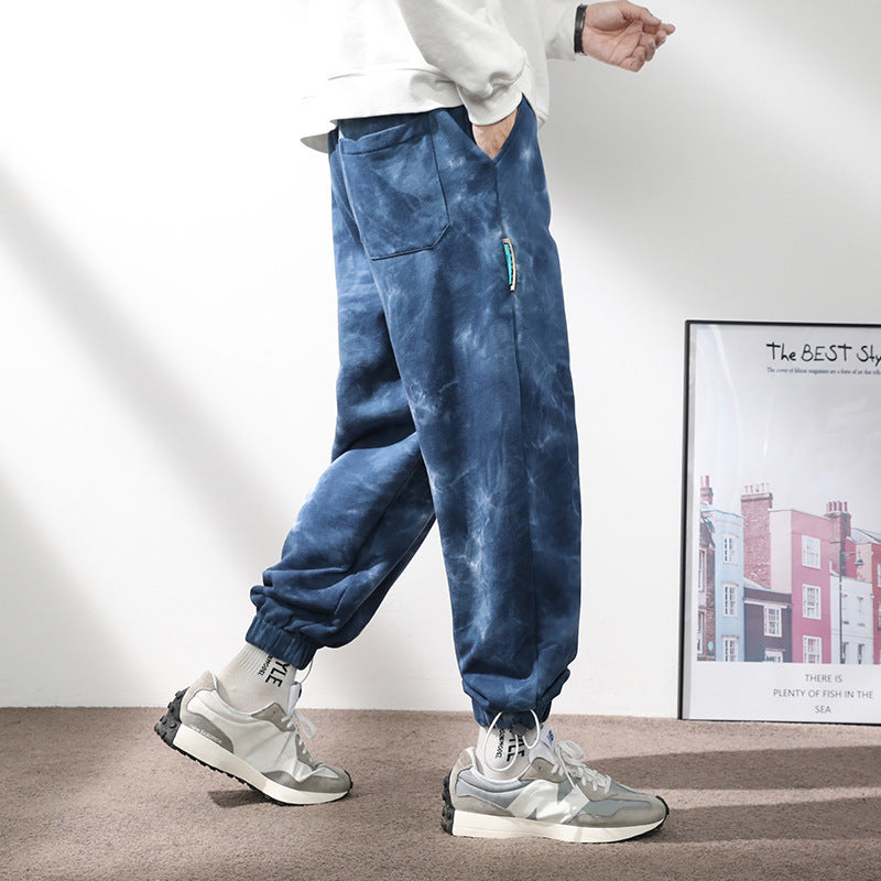 Elastischer Bund mit Kordelzug, knöchellange Sweatpants für Männer