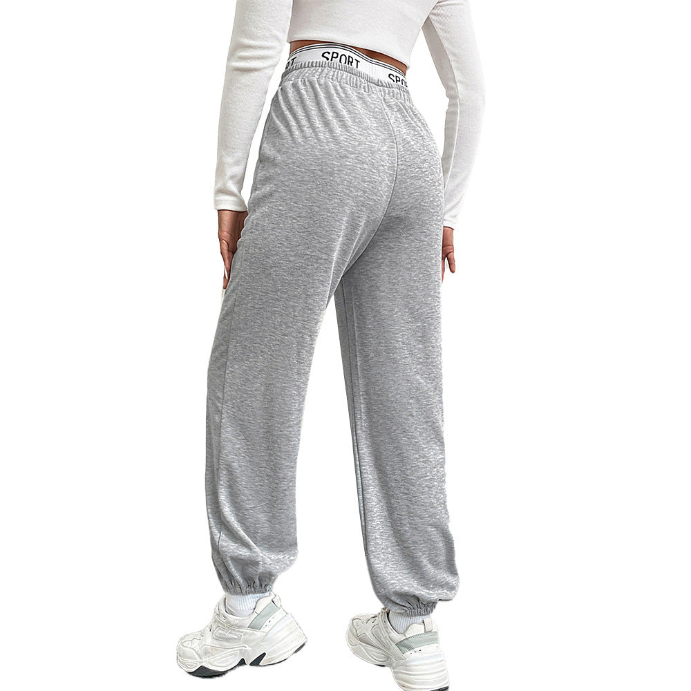 Women's Gray Sweatpants Loose Wide Leg Pants