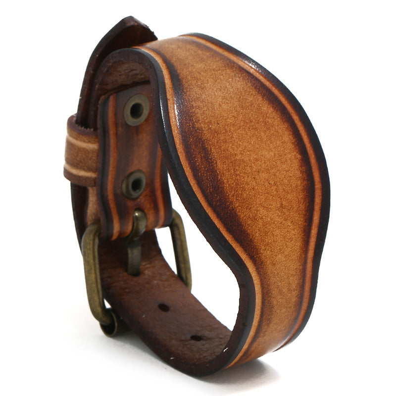 New Retro Distressed Leather Bracelet Simple Men