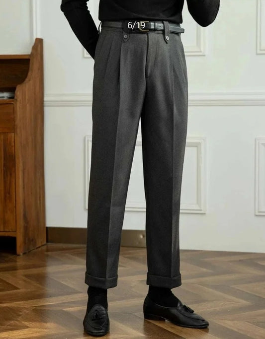 Gerade Hochbund Freizeit-Hosen