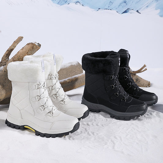Damen Neue Winter Fleecegefütterte Verdickte Rutschfeste Schneestiefel