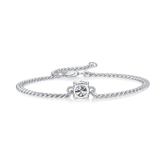 Kubanesisches Luxus-Fashion-Set Mosan-Diamant-Silber-Schmuck vergleichbar mit natürlichem Diamant-Armband