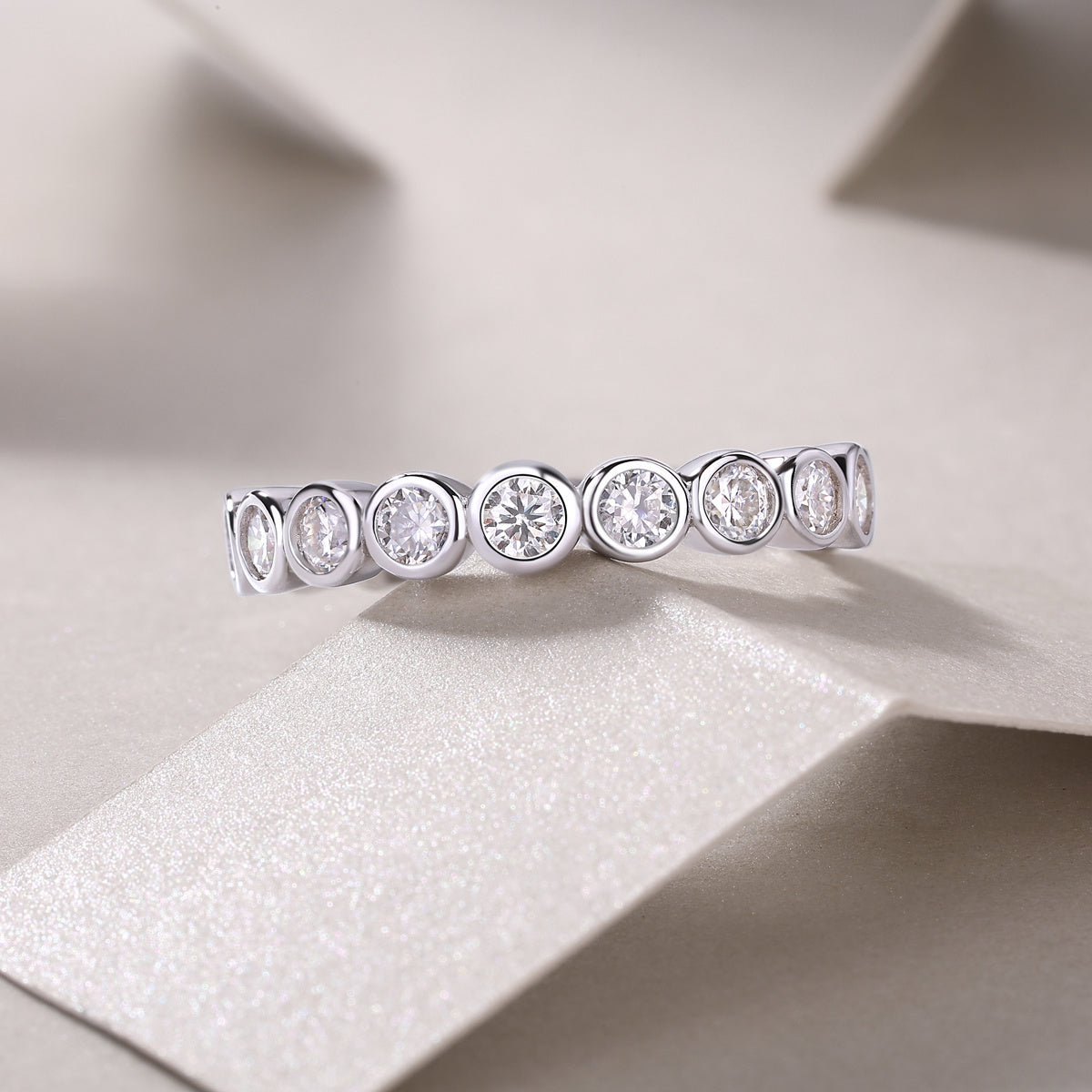 Diamond Ring Luxury Fashion Set Moissanite Silver Ring