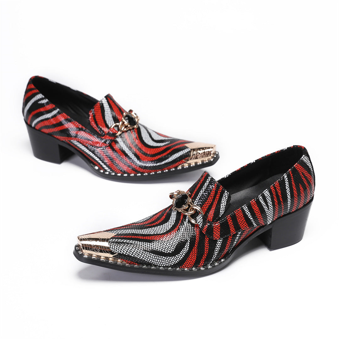 Formal Wear Business Height Increasing New Cowhide High Leather Shoes