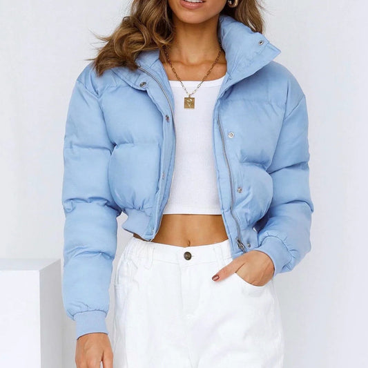 Cotton Clothing Women&#039;s Thickened Jacket Long-sleeved Cotton Coat
