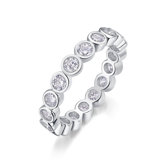 Diamantring Luxus Mode Set Moissanit Silberring
