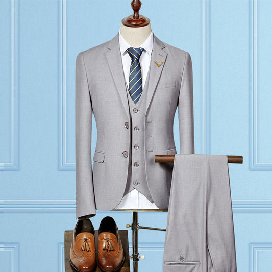 Slim Fit Hochzeitsanzüge für Männer Maßgeschneiderter Herren 3-teiliger Anzug