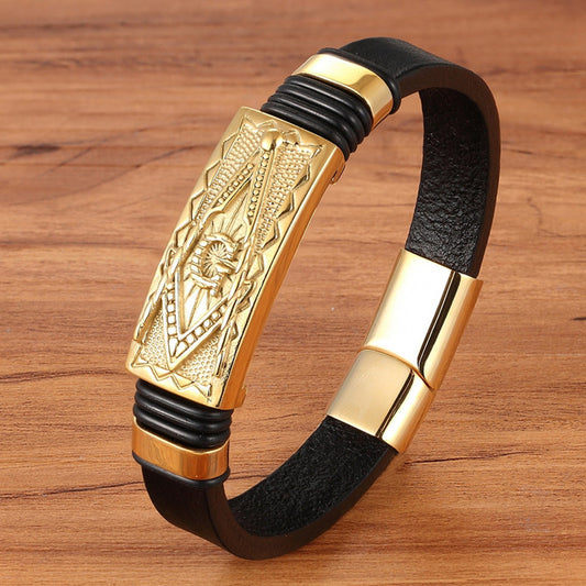 Skorpionarmband Leder Geflochtenes Armband Herren