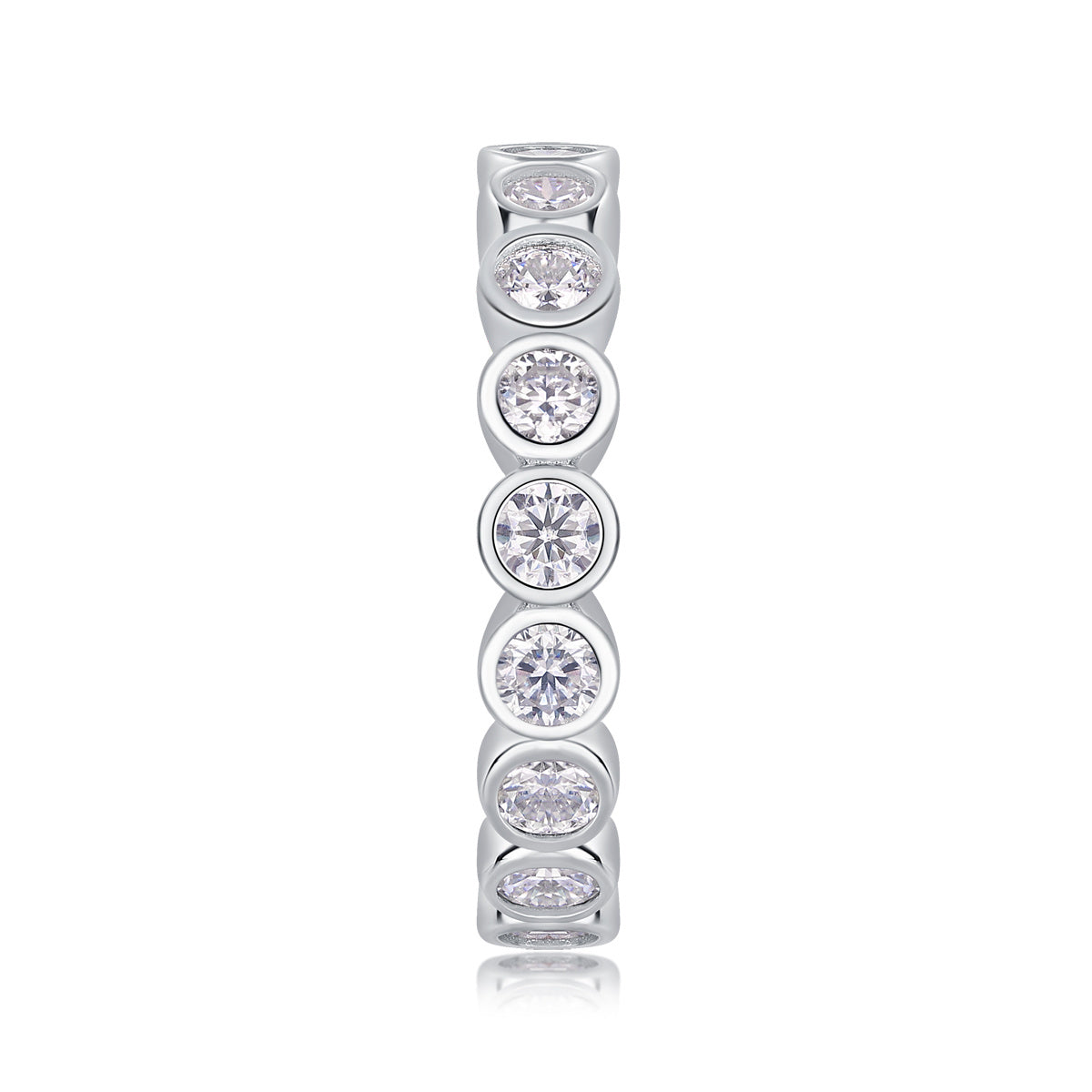 Diamond Ring Luxury Fashion Set Moissanite Silver Ring